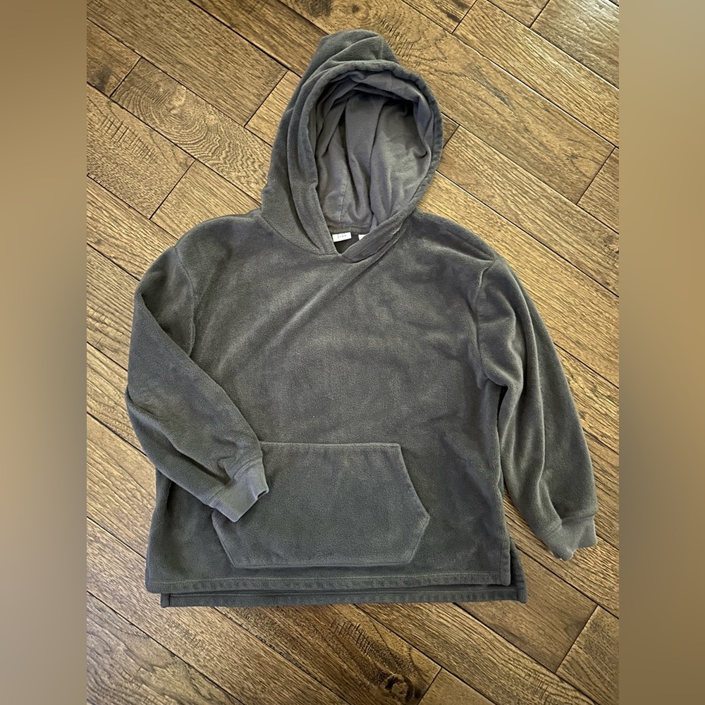 Gap Kids Girls Fleece Hoodie, Dark Gray, Size M